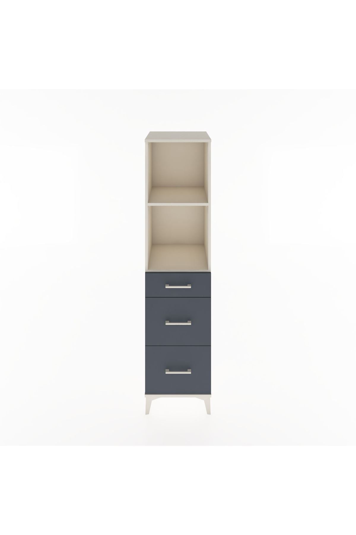 Hyperion Dolap 2 Raflı 3 Çekmeceli 44x44x182 Aytaşı-Antrasit