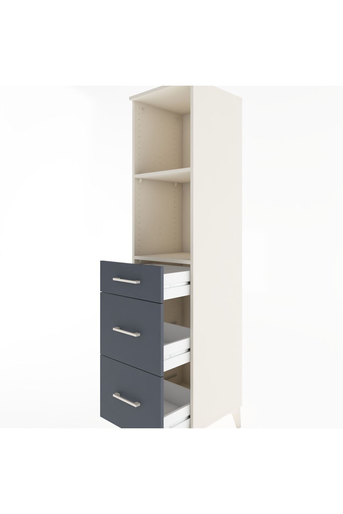 Hyperion Dolap 2 Raflı 3 Çekmeceli 44x44x182 Aytaşı-Antrasit