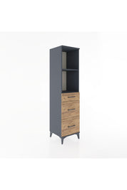 Hyperion Dolap 2 Raflı 3 Çekmeceli 44x44x182 Antrasit-Çam