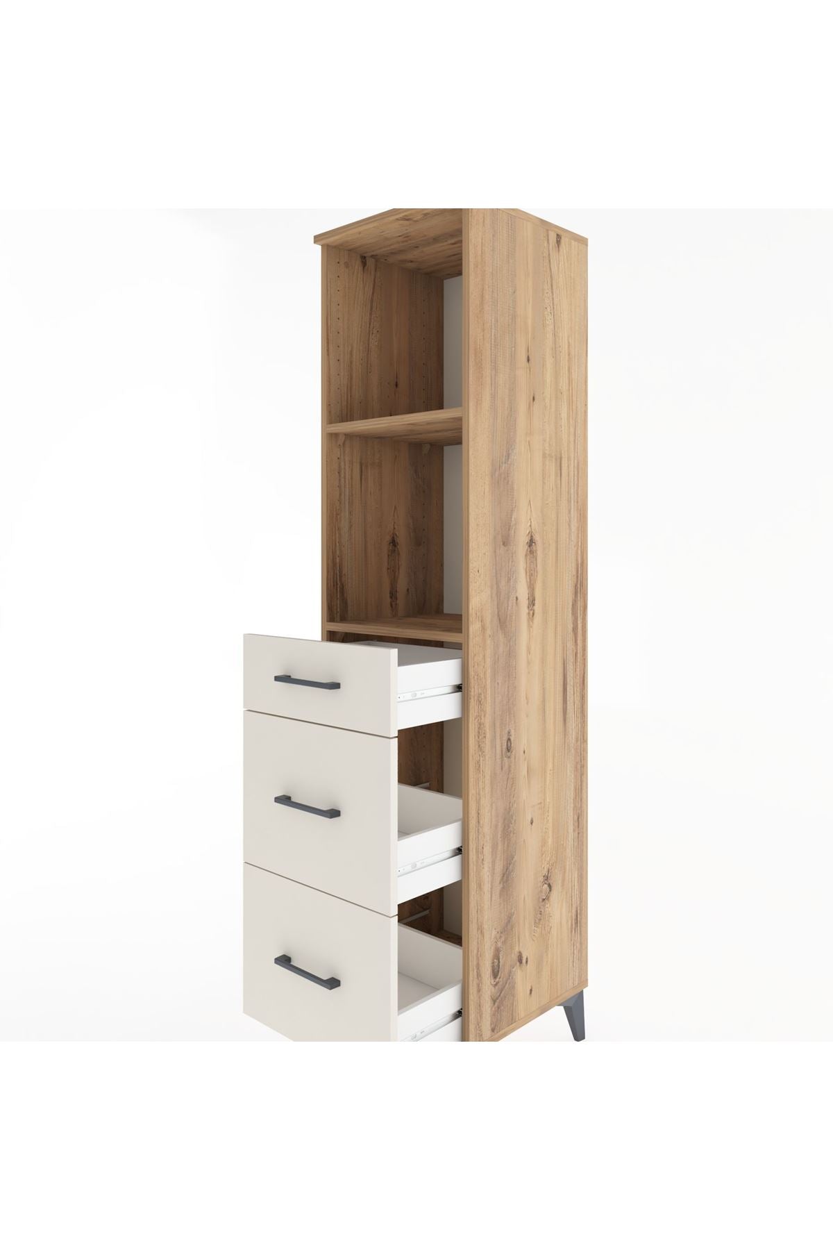 Hyperion Dolap 2 Raflı 3 Çekmeceli 44x44x182 Çam-Aytaşı