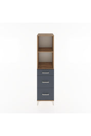 Hyperion Dolap 2 Raflı 3 Çekmeceli 44x44x182 Çam-Antrasit