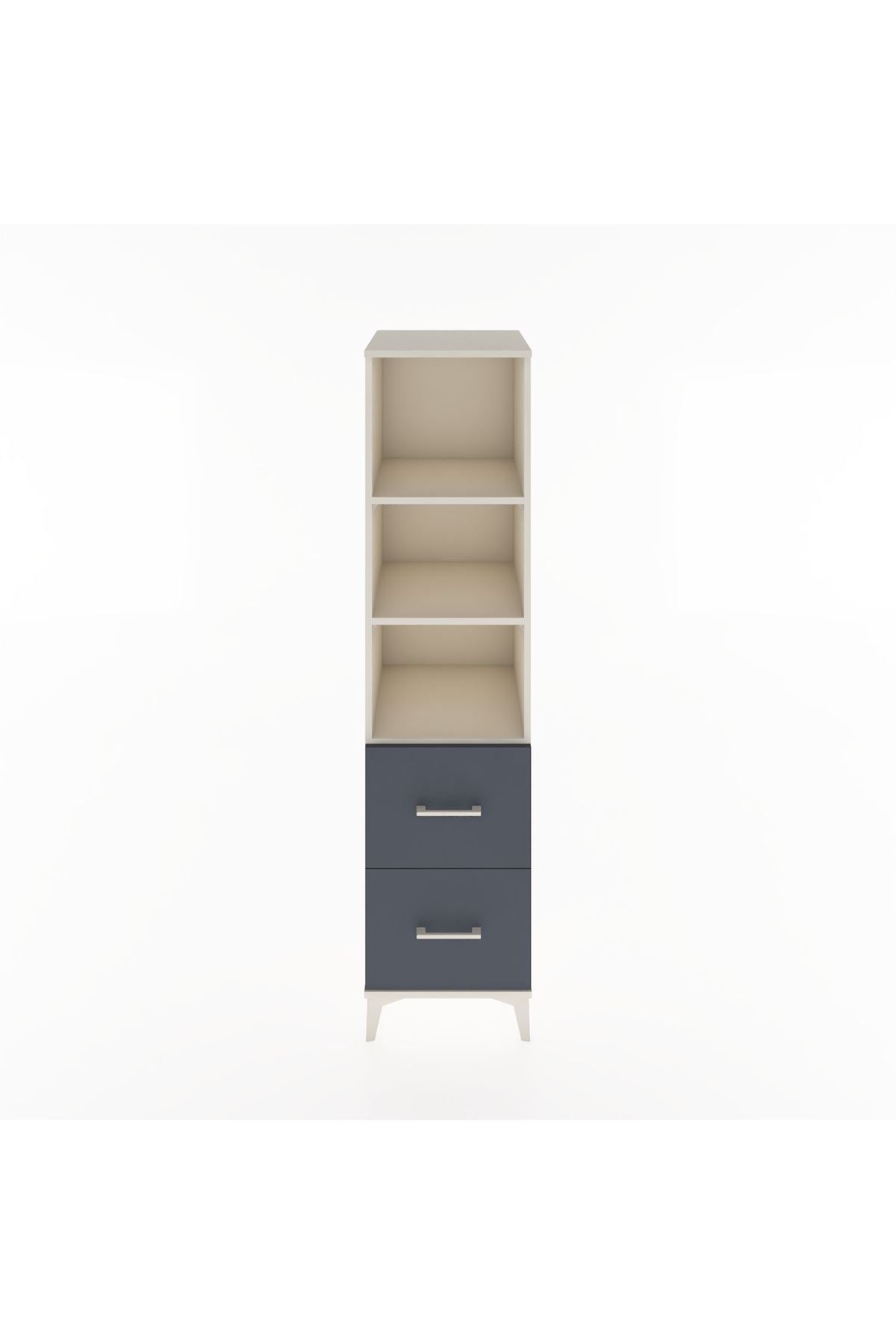 Hyperion Dolap 3 Raflı 2 Çekmeceli 44x44x182 Aytaşı-Antrasit