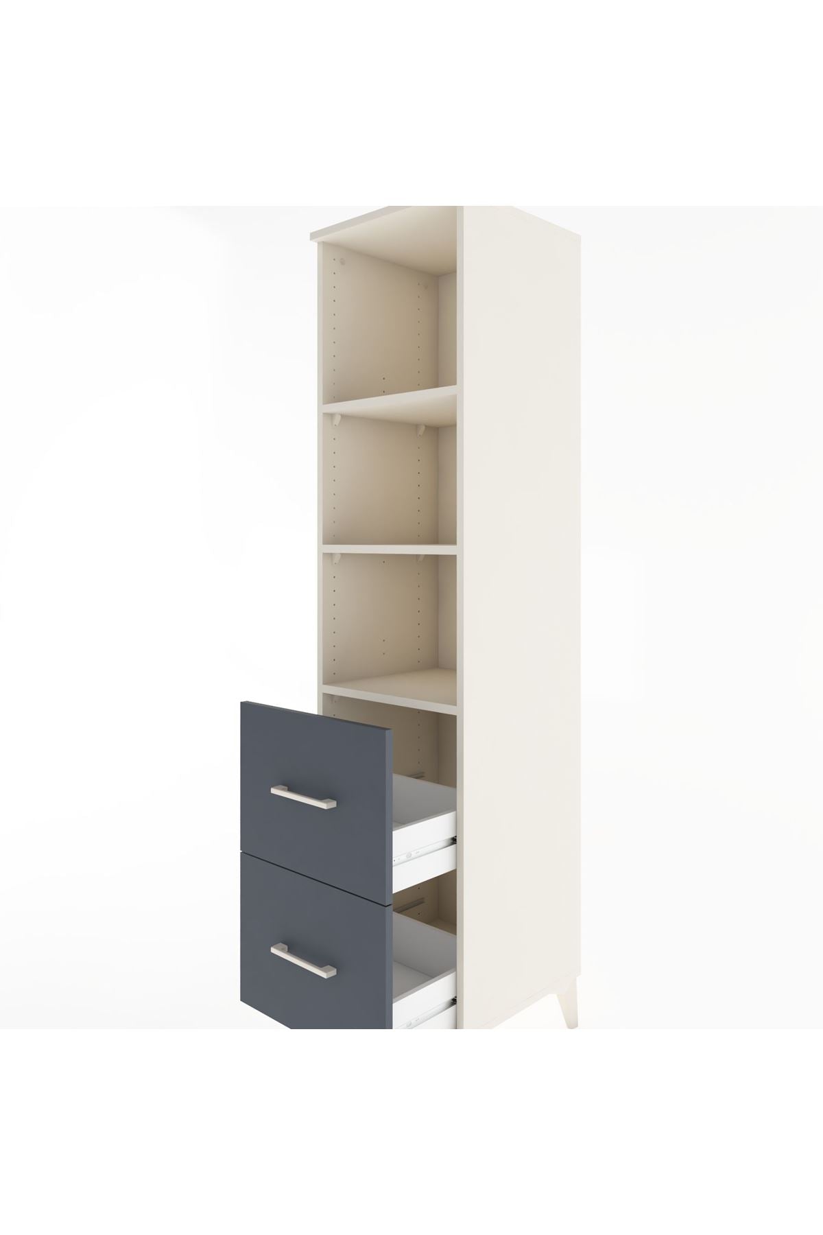 Hyperion Dolap 3 Raflı 2 Çekmeceli 44x44x182 Aytaşı-Antrasit