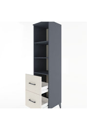 Hyperion Dolap 3 Raflı 2 Çekmeceli 44x44x182 Antrasit-Aytaşı