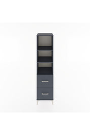 Hyperion Dolap 3 Raflı 2 Çekmeceli 44x44x182 Antrasit-Antrasit