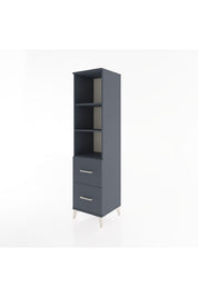 Hyperion Dolap 3 Raflı 2 Çekmeceli 44x44x182 Antrasit-Antrasit