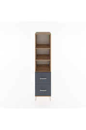 Hyperion Dolap 3 Raflı 2 Çekmeceli 44x44x182 Çam-Antrasit