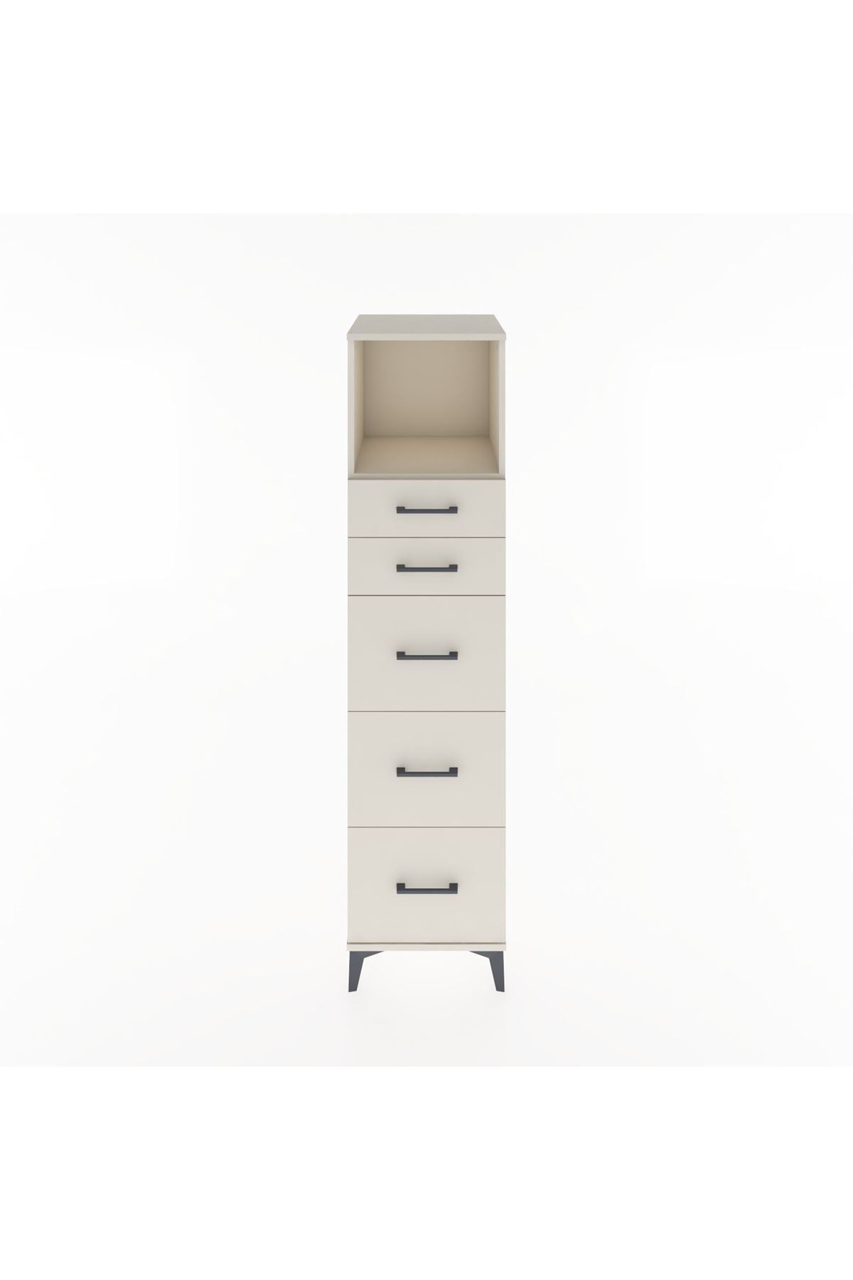 Hyperion Dolap Tek Raflı 5 Çekmeceli 44x44x182 Aytaşı-Aytaşı