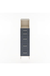 Hyperion Dolap Tek Raflı 5 Çekmeceli 44x44x182 Aytaşı-Antrasit