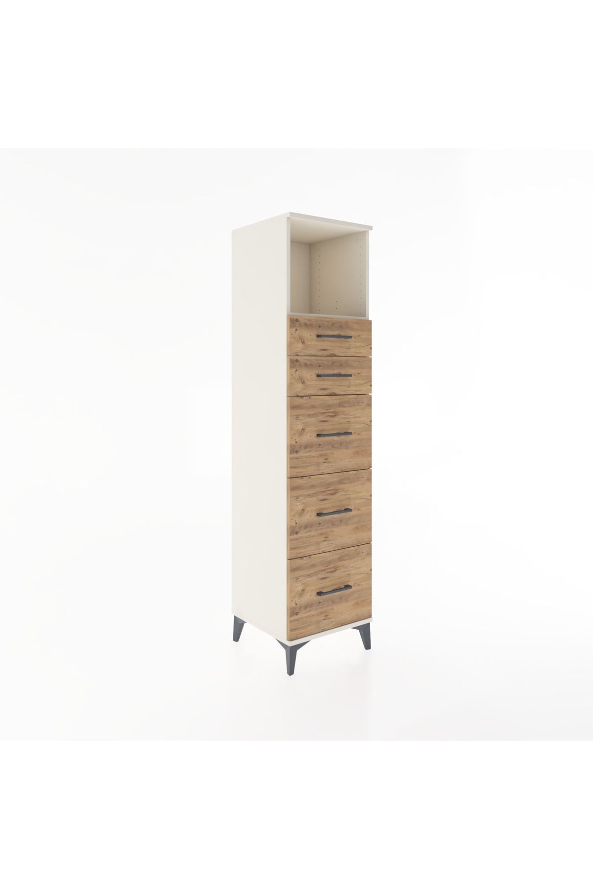 Hyperion Dolap Tek Raflı 5 Çekmeceli 44x44x182 Aytaşı-Çam