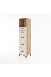 Hyperion Dolap Tek Raflı 5 Çekmeceli 44x44x182 Çam-Aytaşı