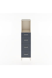 Hyperion Dolap Tek Raflı 4 Çekmeceli 44x44x182 Aytaşı-Antrasit