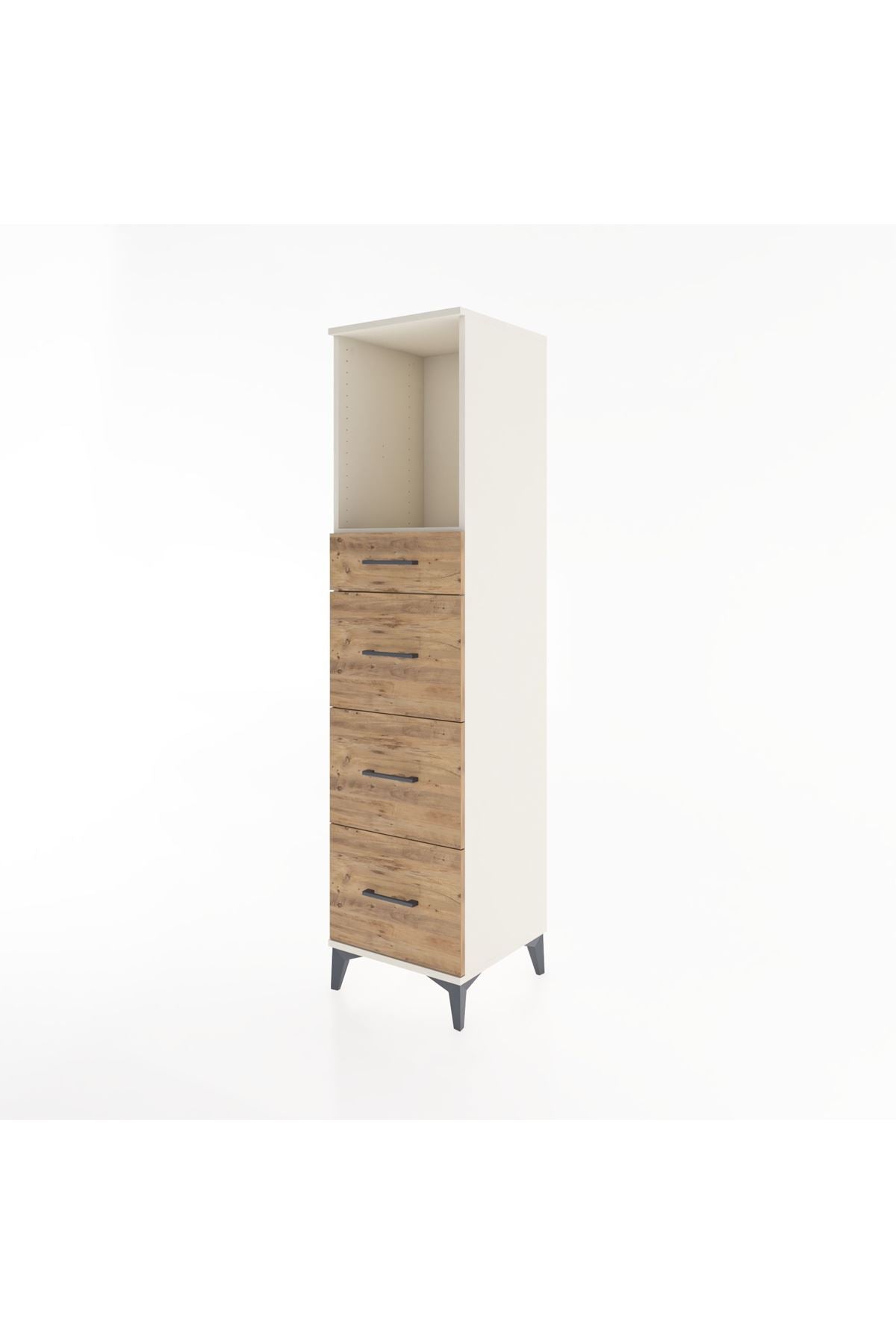 Hyperion Dolap Tek Raflı 4 Çekmeceli 44x44x182 Aytaşı-Çam