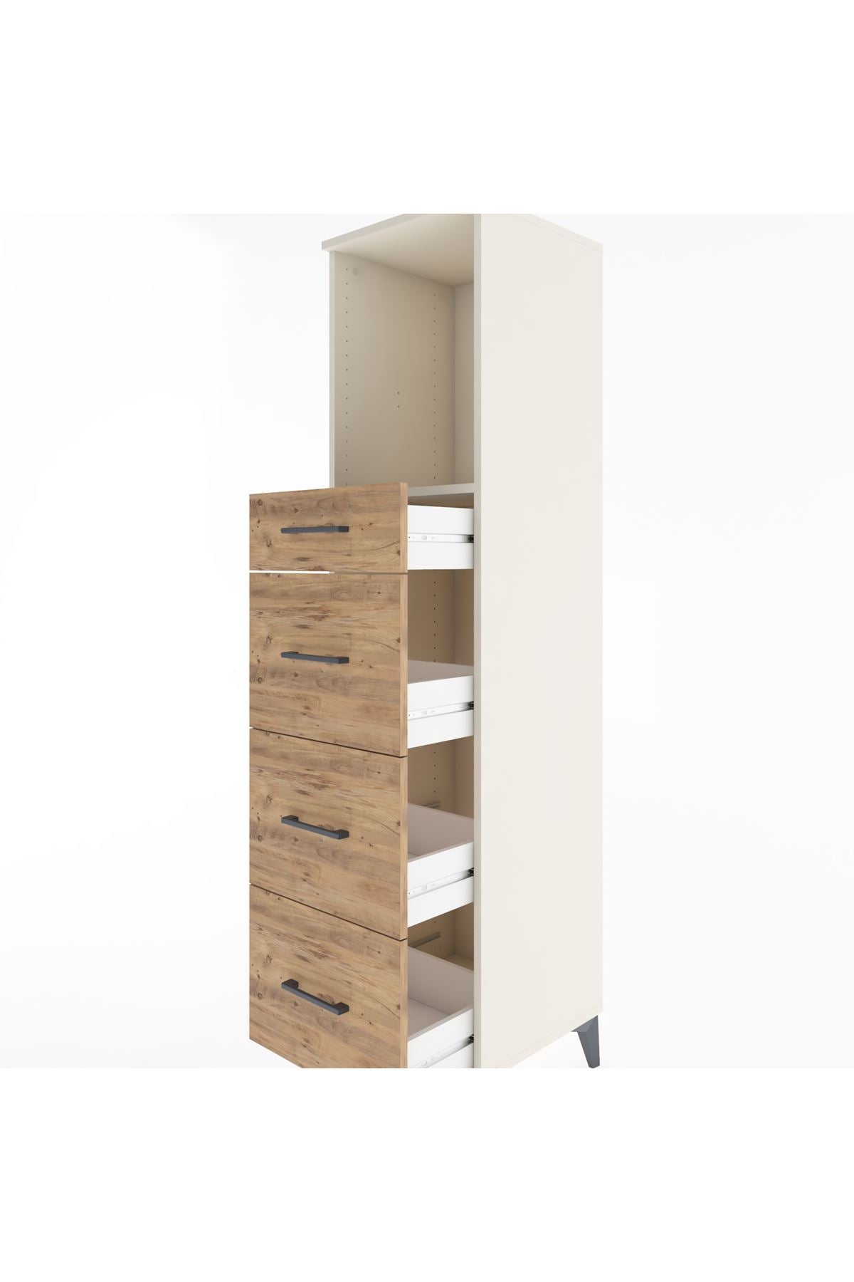 Hyperion Dolap Tek Raflı 4 Çekmeceli 44x44x182 Aytaşı-Çam