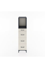Hyperion Dolap Tek Raflı 4 Çekmeceli 44x44x182 Antrasit-Aytaşı