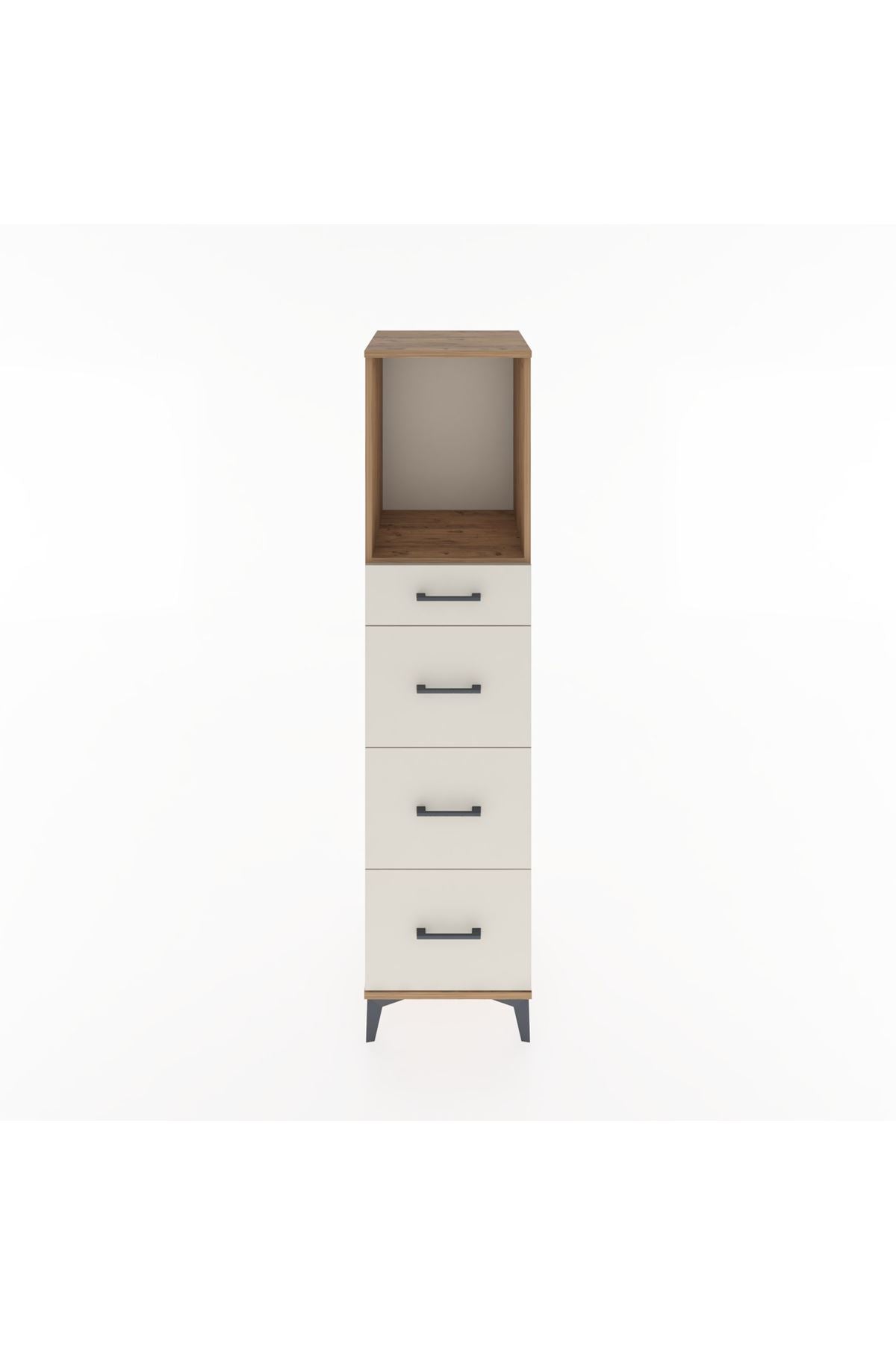 Hyperion Dolap Tek Raflı 4 Çekmeceli 44x44x182 Çam-Aytaşı