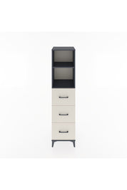 Hyperion Dolap 2 Raflı 3 Çekmeceli 44x44x182 Antrasit-Aytaşı