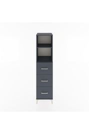 Hyperion Dolap 2 Raflı 3 Çekmeceli 44x44x182 Antrasit-Antrasit