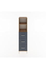 Hyperion Dolap 2 Raflı 3 Çekmeceli 44x44x182 Çam-Antrasit