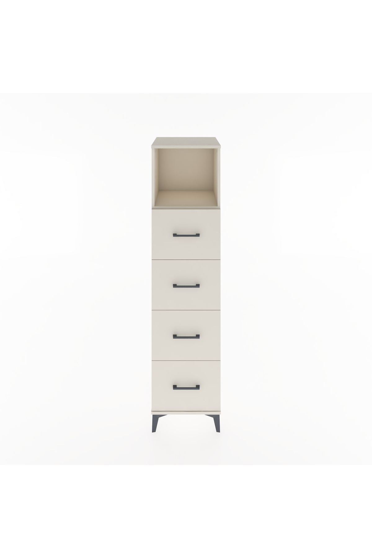 Hyperion Dolap Tek Raflı 4 Çekmeceli 44x44x182 Aytaşı-Aytaşı