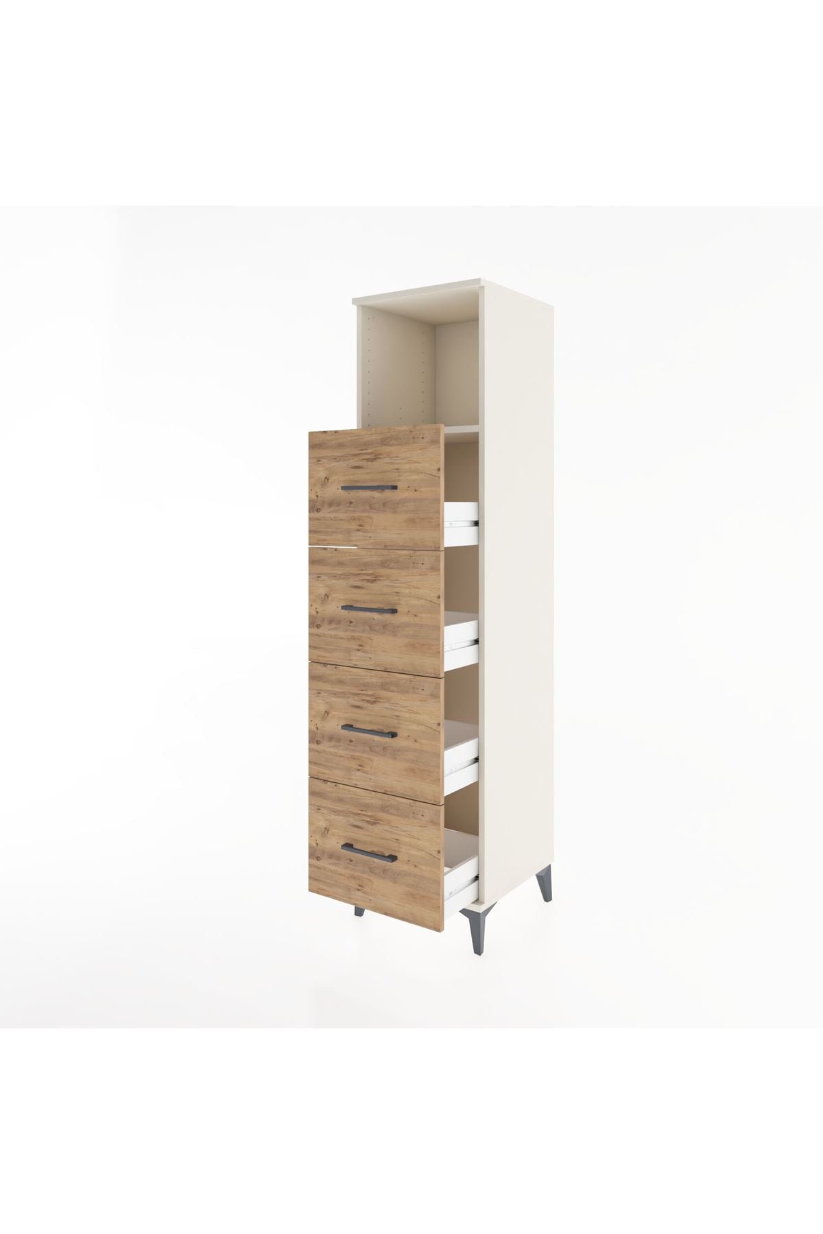 Hyperion Dolap Tek Raflı 4 Çekmeceli 44x44x182 Aytaşı-Çam