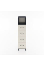 Hyperion Dolap Tek Raflı 4 Çekmeceli 44x44x182 Antrasit-Aytaşı