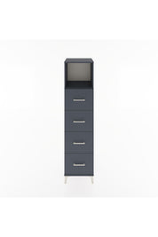 Hyperion Dolap Tek Raflı 4 Çekmeceli 44x44x182 Antrasit-Antrasit