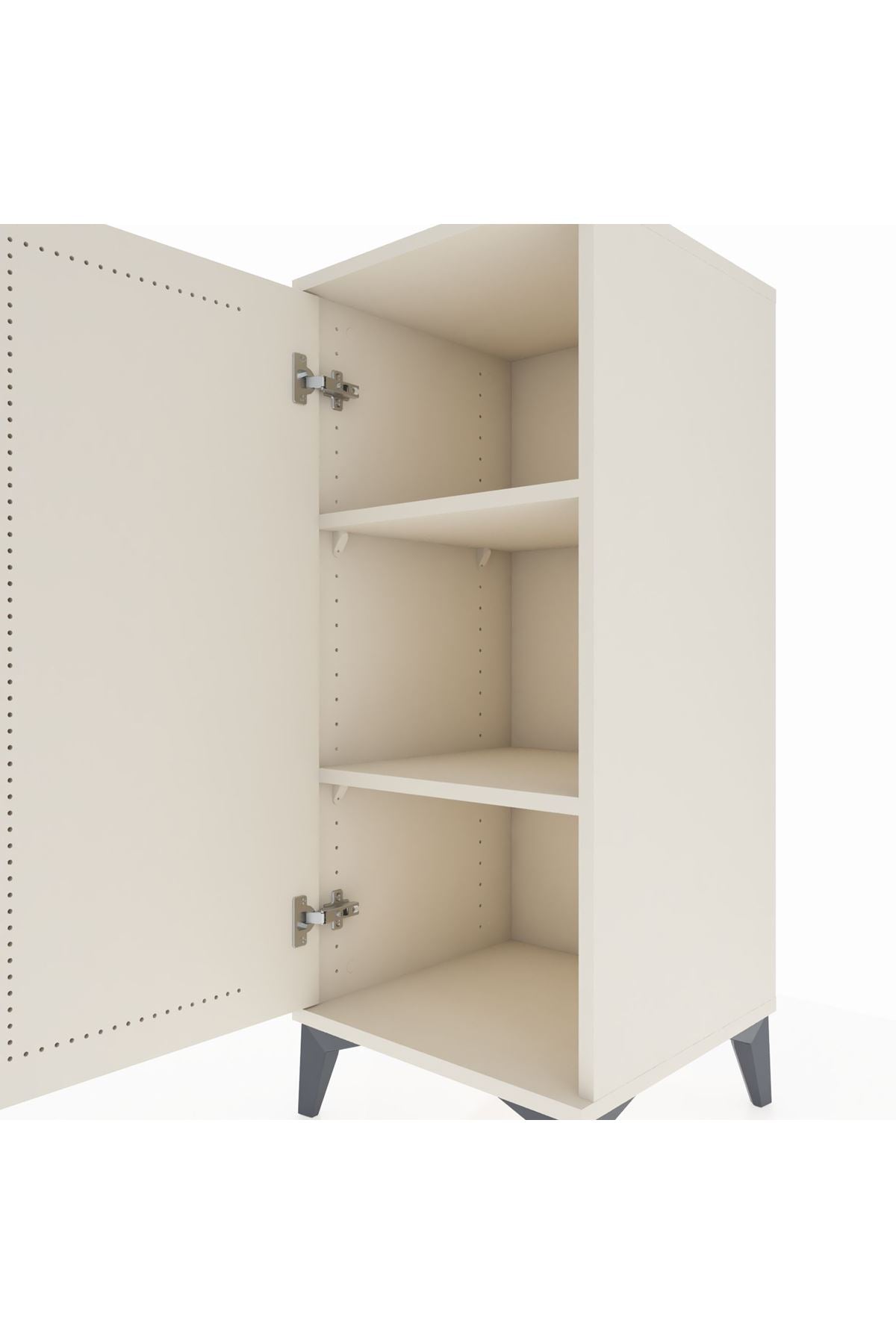 Hyperion Komodin 2 Raflı Tek Kapaklı 44x44x106 Aytaşı-Aytaşı