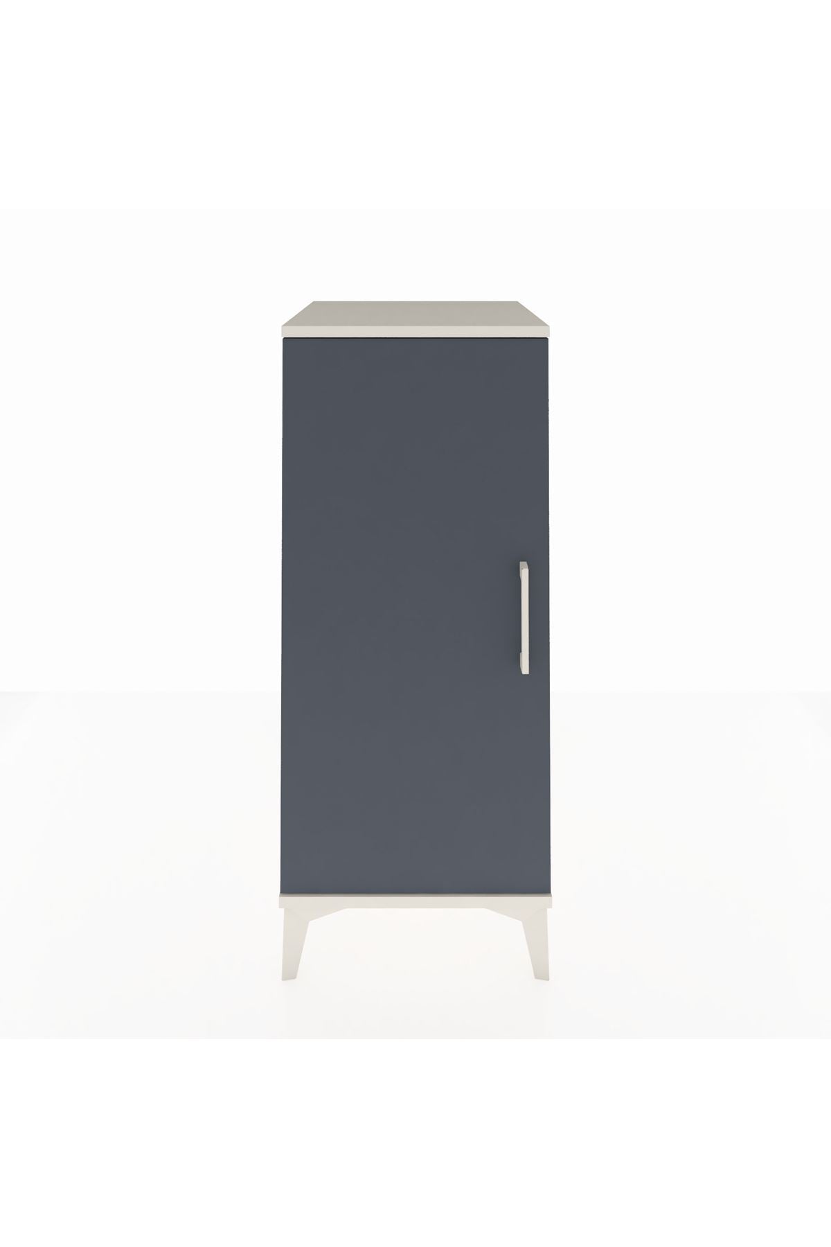 Hyperion Komodin 2 Raflı Tek Kapaklı 44x44x106 Aytaşı-Antrasit