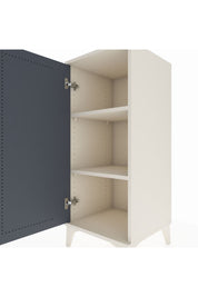 Hyperion Komodin 2 Raflı Tek Kapaklı 44x44x106 Aytaşı-Antrasit