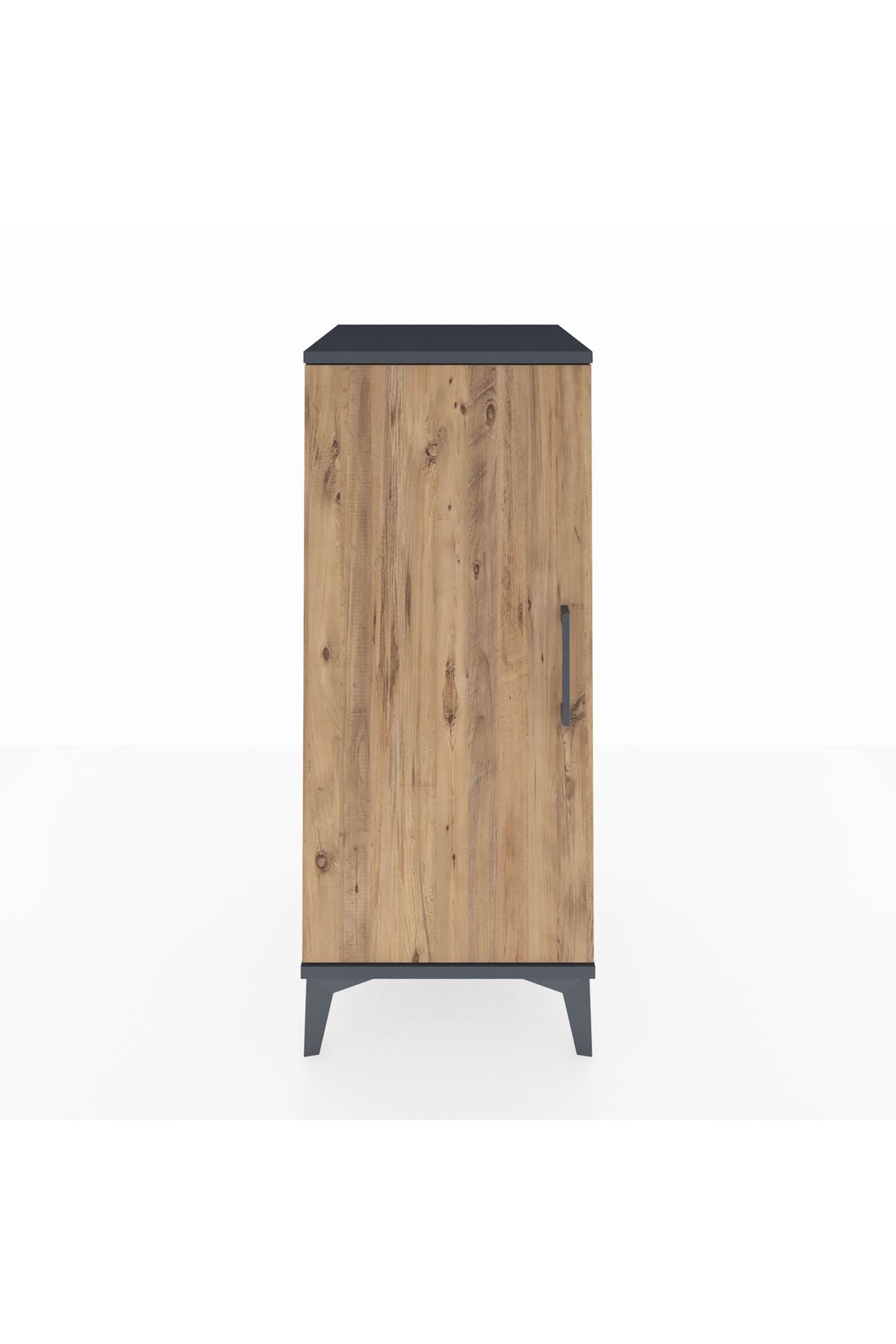 Hyperion Komodin 2 Raflı Tek Kapaklı 44x44x106 Antrasit-Çam