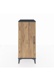 Hyperion Komodin 2 Raflı Tek Kapaklı 44x44x106 Antrasit-Çam