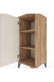 Hyperion Komodin 2 Raflı Tek Kapaklı 44x44x106 Çam-Aytaşı