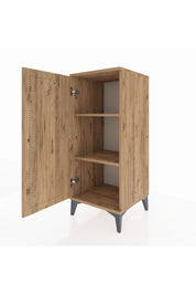 Hyperion Komodin 2 Raflı Tek Kapaklı 44x44x106 Çam-Çam