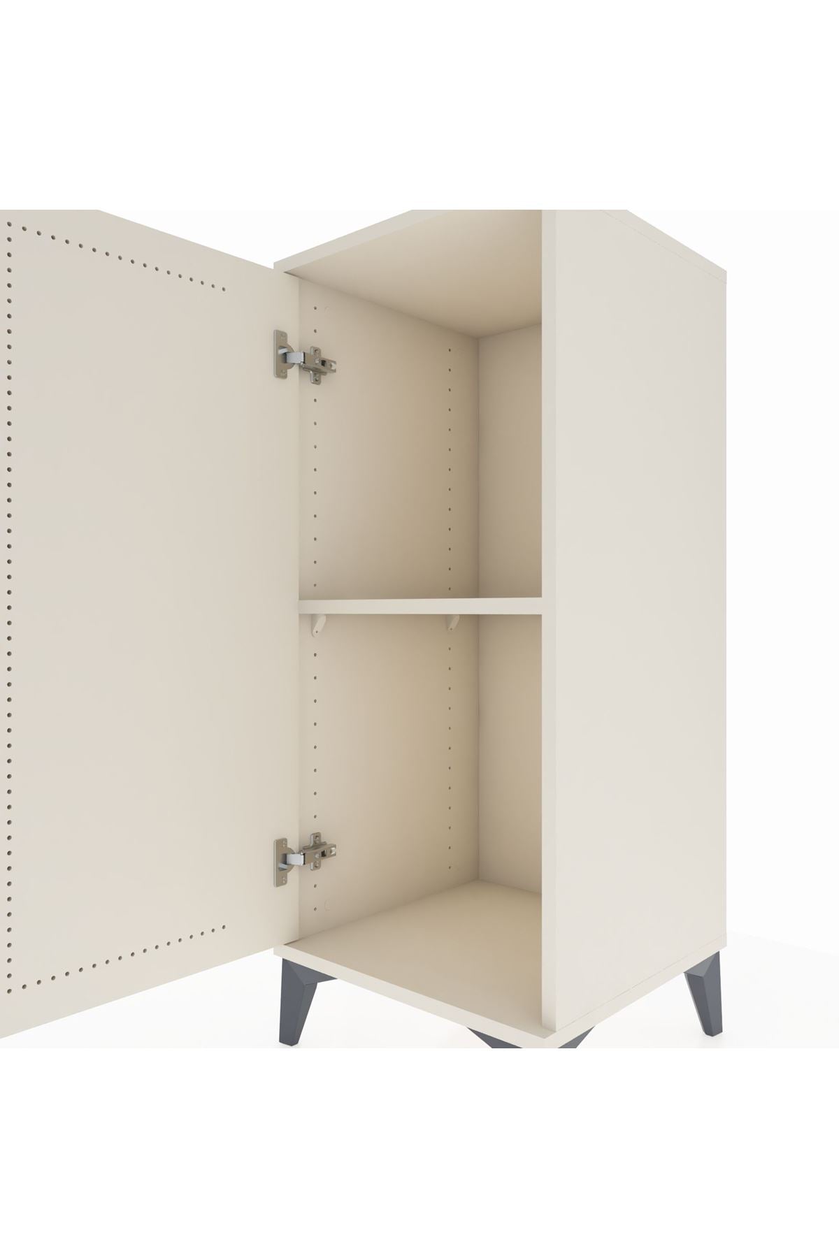 Hyperion Komodin Tek Raflı Tek Kapaklı 44x44x106 Aytaşı-Aytaşı