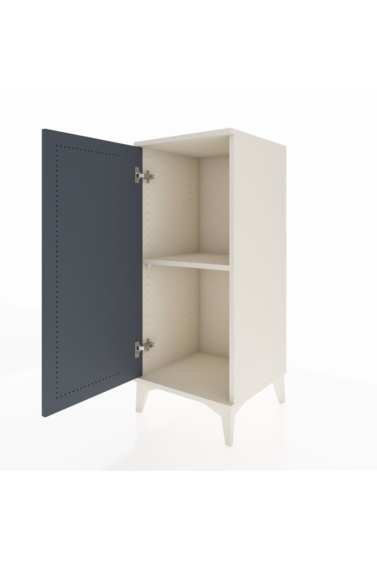 Hyperion Komodin Tek Raflı Tek Kapaklı 44x44x106 Aytaşı-Antrasit