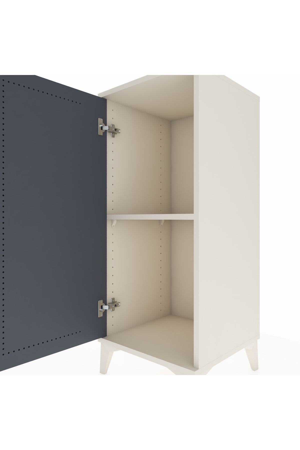 Hyperion Komodin Tek Raflı Tek Kapaklı 44x44x106 Aytaşı-Antrasit