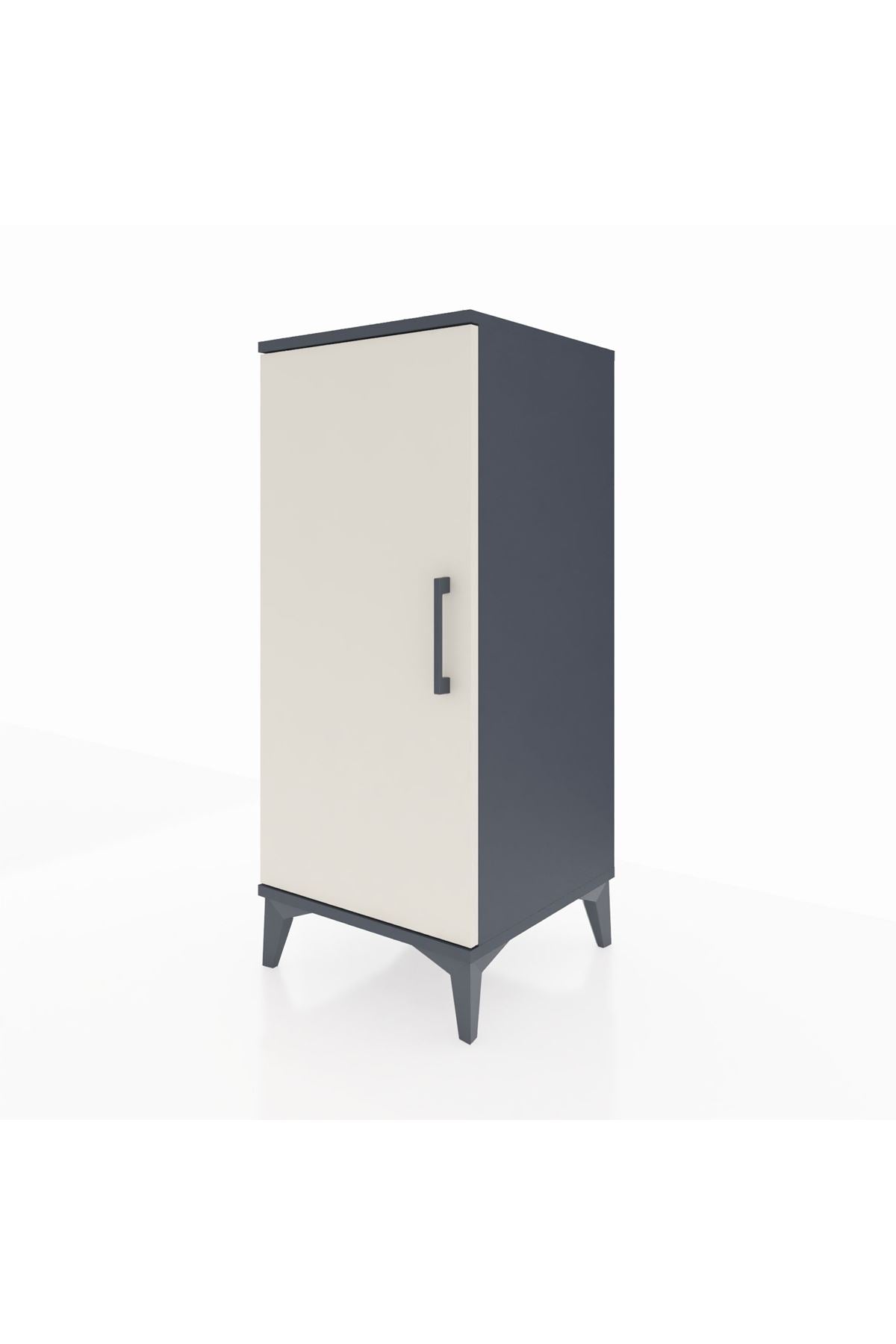 Hyperion Komodin Tek Raflı Tek Kapaklı 44x44x106 Antrasit-Aytaşı