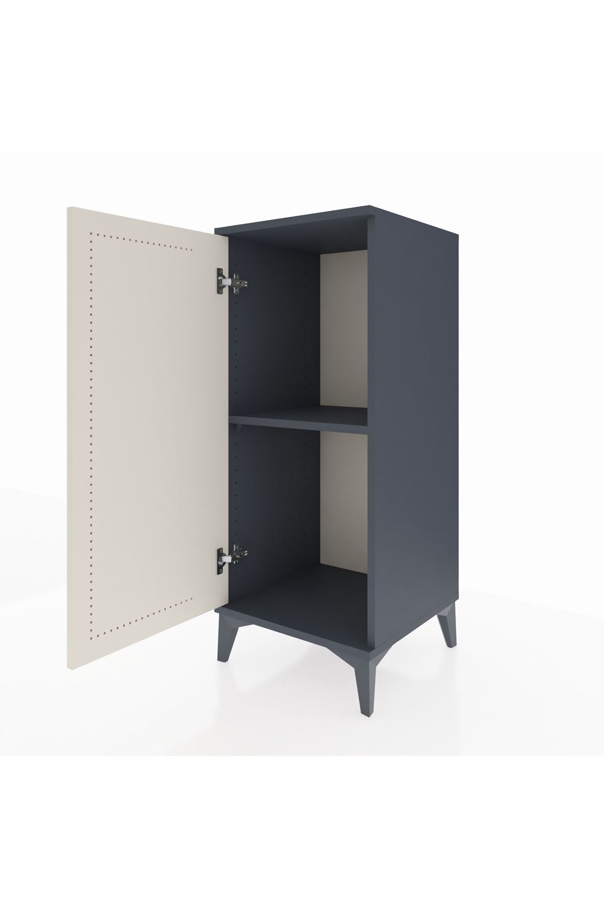 Hyperion Komodin Tek Raflı Tek Kapaklı 44x44x106 Antrasit-Aytaşı