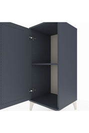 Hyperion Komodin Tek Raflı Tek Kapaklı 44x44x106 Antrasit-Antrasit