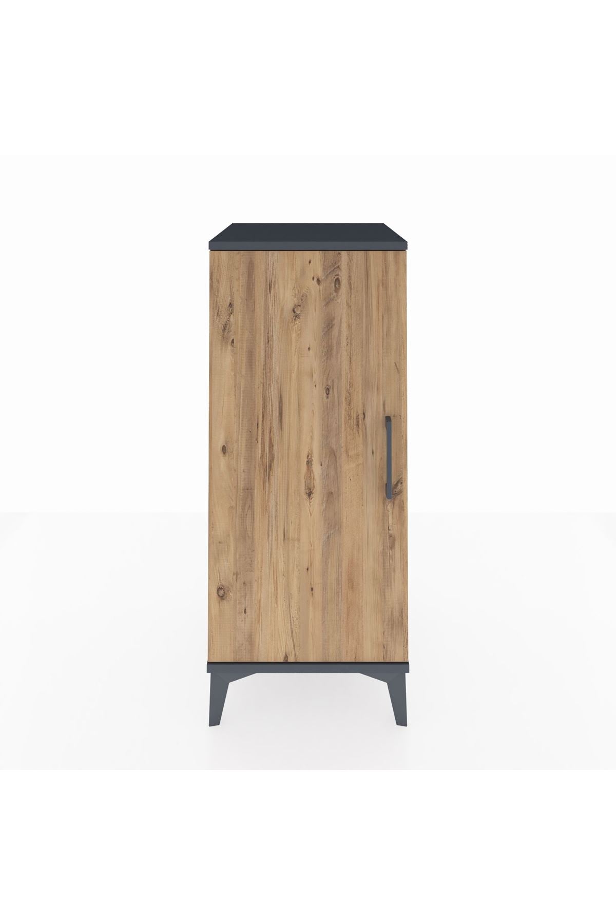 Hyperion Komodin Tek Raflı Tek Kapaklı 44x44x106 Antrasit-Çam