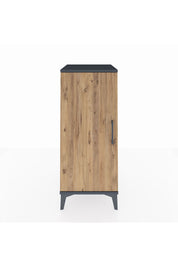 Hyperion Komodin Tek Raflı Tek Kapaklı 44x44x106 Antrasit-Çam