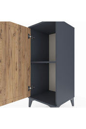 Hyperion Komodin Tek Raflı Tek Kapaklı 44x44x106 Antrasit-Çam