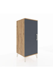 Hyperion Komodin Tek Raflı Tek Kapaklı 44x44x106 Çam-Antrasit