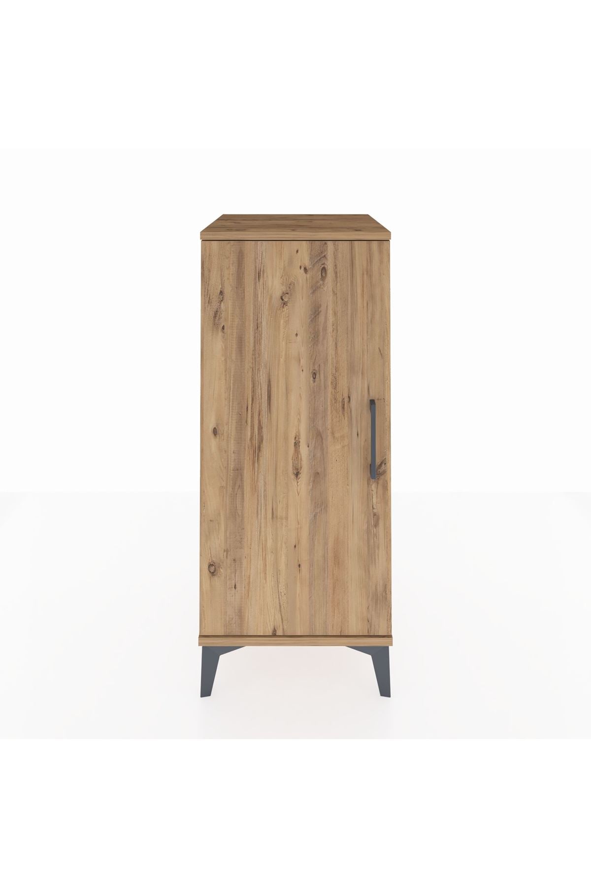 Hyperion Komodin Tek Raflı Tek Kapaklı 44x44x106 Çam-Çam