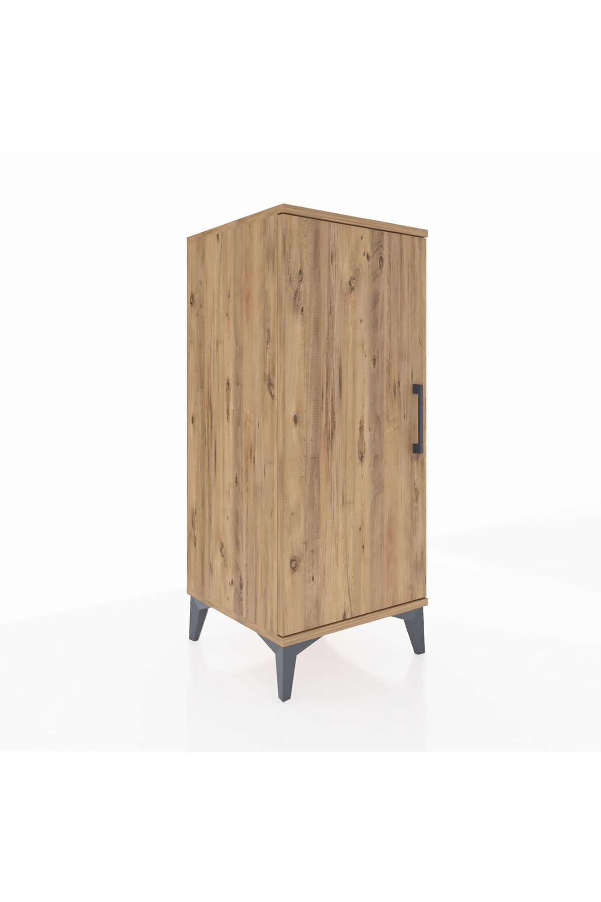 Hyperion Komodin Tek Raflı Tek Kapaklı 44x44x106 Çam-Çam