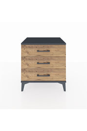 Hyperion Komodin 3 Çekmeceli 60x44x64 Antrasit-Çam