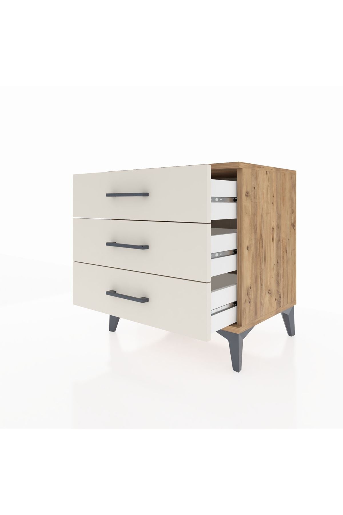 Hyperion Komodin 3 Çekmeceli 60x44x64 Çam-Aytaşı