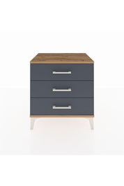 Hyperion Komodin 3 Çekmeceli 60x44x64 Çam-Antrasit