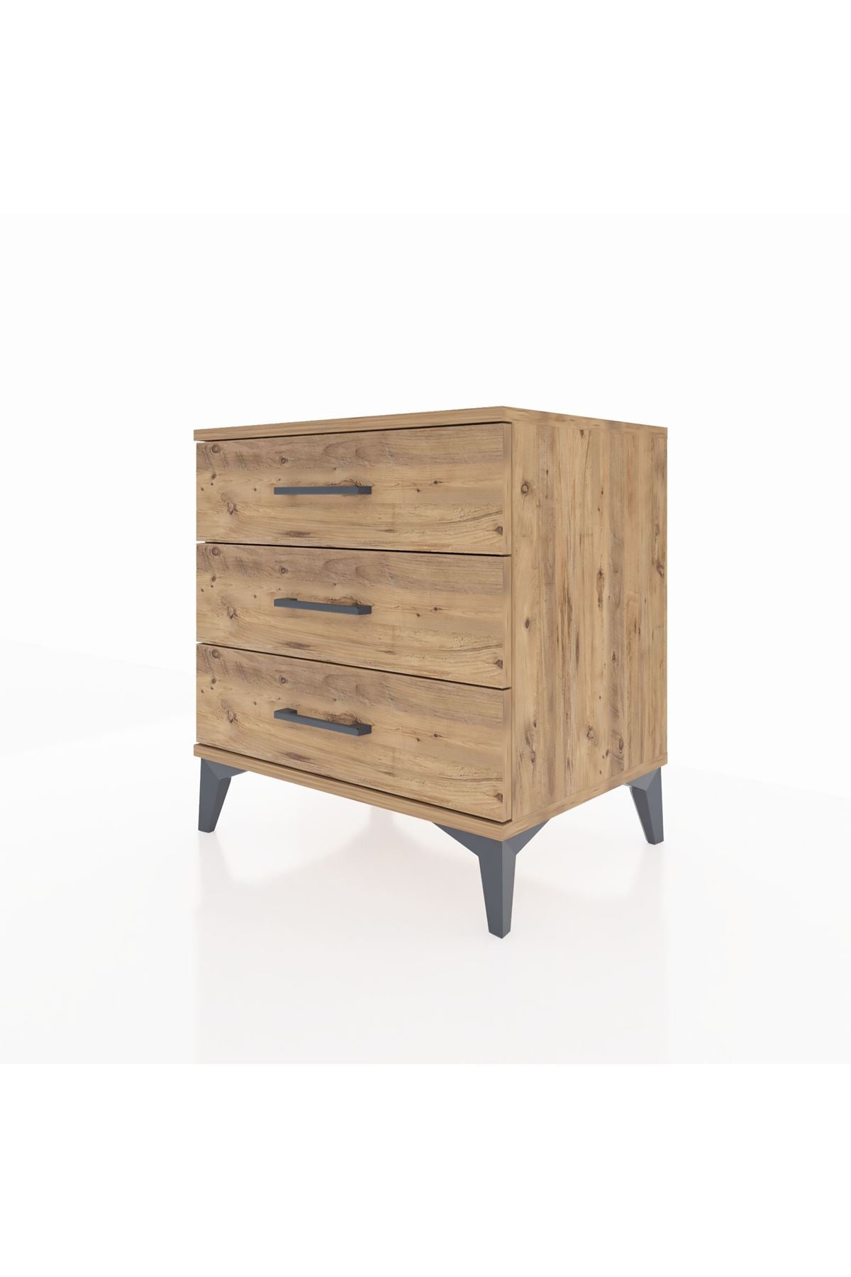 Hyperion Komodin 3 Çekmeceli 60x44x64 Çam-Çam